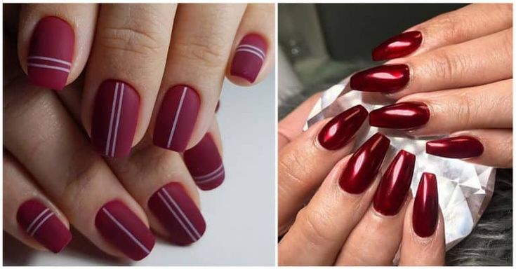 Nail Color For Burgundy Dress