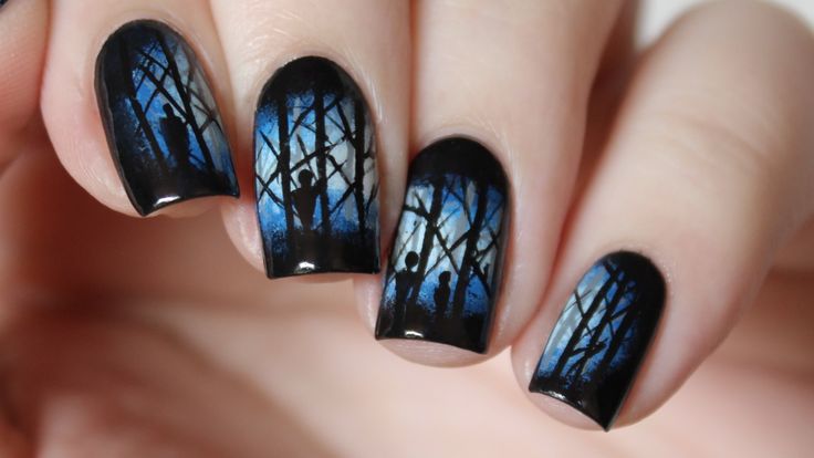 Dark Hues nails