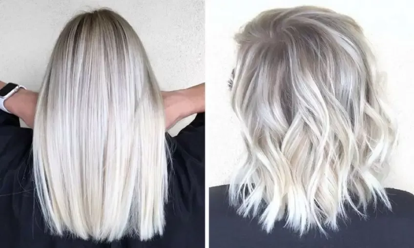 Platinum blonde hair