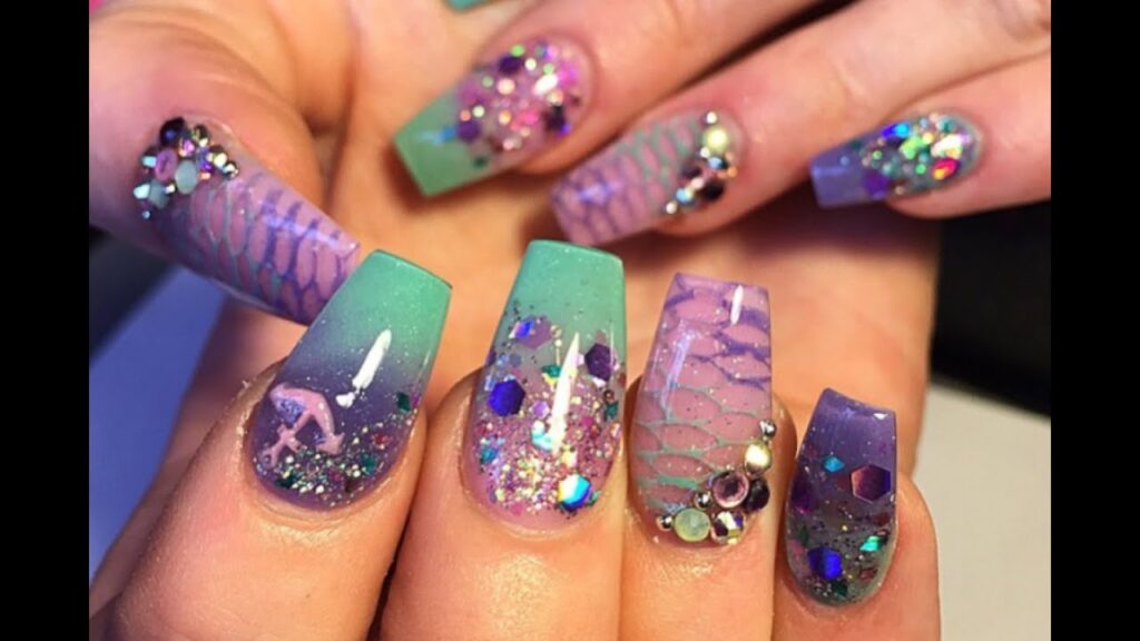 Disney Princess Vibes Mermaid Nails